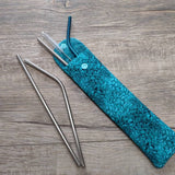 ITH Digital Embroidery Pattern for Reusable Straw Snap Case Fabric Version, 7x11 hoop