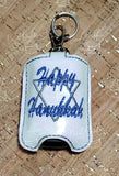 ITH Digital Embroidery Pattern for Happy Hanukkah Sanitizer Holder, 5X7 Hoop