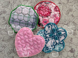 ITH Digtial Embroidery Pattern for Make-Up Wipes Set of 4, 4X4 Hoop