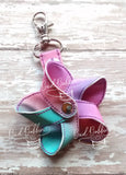 ITH Digital Embroidery Pattern for 3D Pinwheel 5 Point Snap Tab / Key Chain, 4X4 Hoop