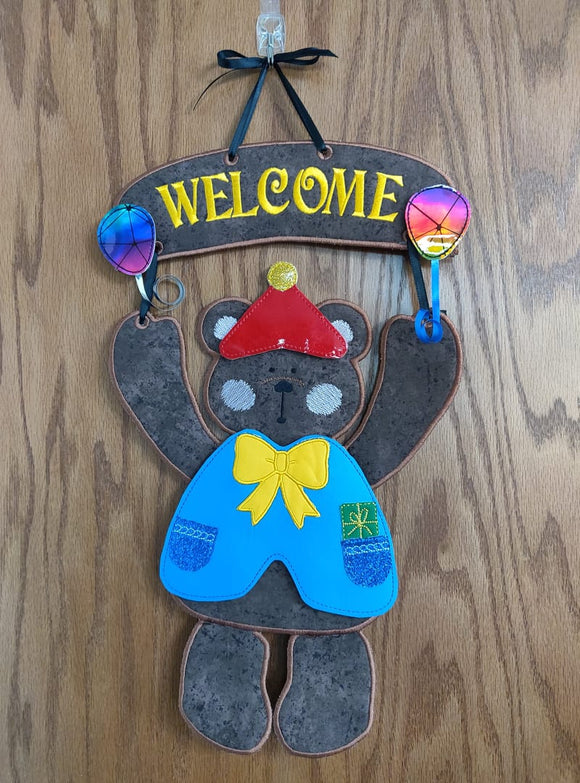 Welcome Bear Sign & Outfits.