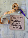 Sewing Themed Cork Drink Coasters  - Physical Item