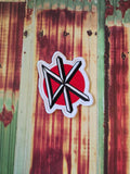 ITH Digital Embroidery Pattern for Dead Kennedys Patch 3"X3.75", 4X4 Hoop