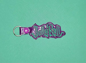 ITH Digital Embroidery Pattern for Jelly Roll Snap Tab / Key Chain, 4X4 Hoop