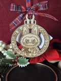 Laser Engraved Wood Christmas Ornament Fancy Labu Style