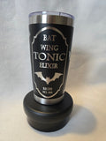 Bat Wing Tonic Elixir Halloween Label 20oz Laser engraved tumbler