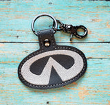 ITH Digital Embroidery Pattern for Infinity Snap Tab / Key Chain, 4X4 Hoop