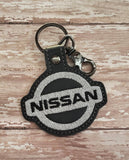 ITH Digital Embroidery Pattern for Nissan New Snap Tab / Key Chain, 4X4 Hoop