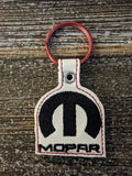 ITH Digital Embroidery Pattern for Mopar Snap Tab / Key Chain, 4X4 Hoop