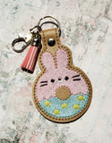 ITH Digital Embroidery Pattern for Donut Animals Set of 6 Snap Tabs / Key Chains. 4X4 Hoop