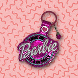 ITH Digital Embroidery Pattern for Come On Barb Lets Party Snap Tab / Key Chain, 4X4 Hoop