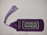 ITH Digital Embroidery Pattern for Crayon Add Name Bookmark, 5X7 Hoop