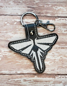 ITH Digital Embroidery Pattern for Last of Us Firefly Snap Tab / Key Chain, 4X4 Hoop