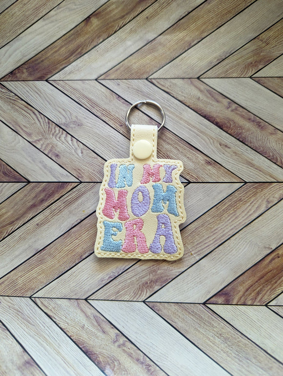 ITH Digital Embroidery Pattern for In My Mom ERA Snap Tab / Key Chain, 4X4 Hoop