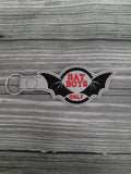 ITH Digital Embroidery Pattern for Bat Boys Only Snap Tab / Key Chain, 4X4 Hoop