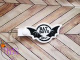 ITH Digital Embroidery Pattern for Bat Boys Only Snap Tab / Key Chain, 4X4 Hoop