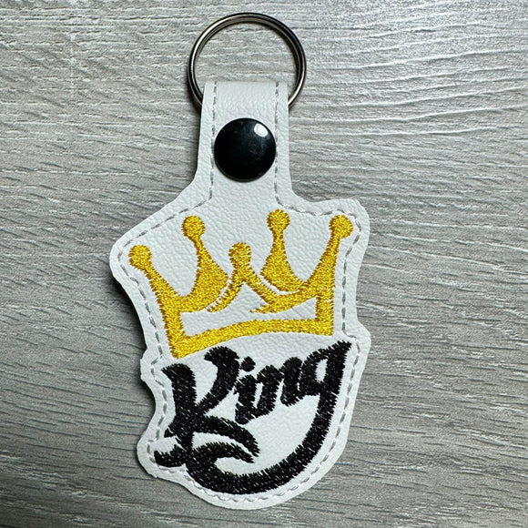 ITH Digital Pattern for King Crown Snap Tab / Key Chain, 4X4 Hoop