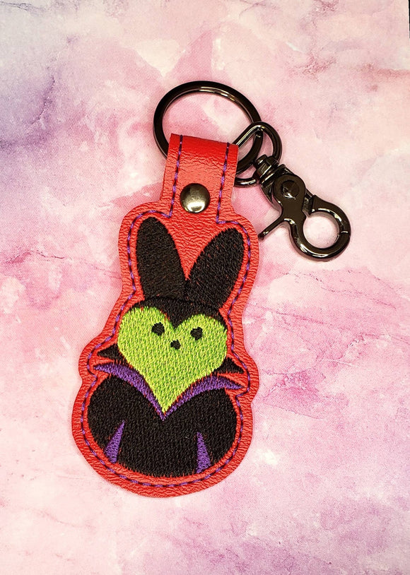 ITH Digital Embroidery Pattern for Malef Peep Snap Tab / Key Chain, 4X4 Hoop