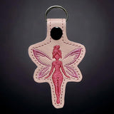 ITH Digital Embroidery Pattern for Simple Fairy Snap Tab / Key Chain, 4X4 Hoop