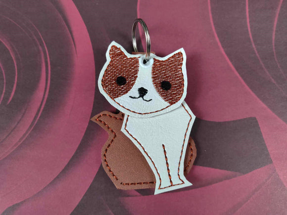 ITH Digital Embroidery Pattern for 3 Part Fox Kay Chain, 4X4 or 5X7 Hoop