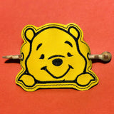 ITH Digital Embroidery Pattern for Pooh Hair Bun Holder, 4X4 Hoop