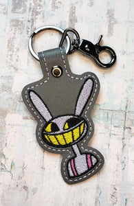 ITH Digital Embroidery Pattern for ADC Jax Snap Tab / Keychain, 4X4 Hoop