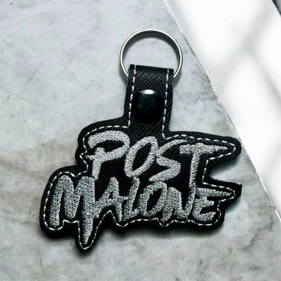 ITH Digital Embroidery Pattern for Post Malone Snap Tab / Keychain, 4X4 Hoop