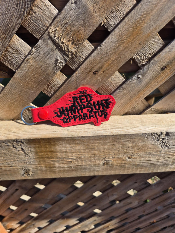 ITH Digital Embroidery Pattern for The Red Jumpsuit Apparatus Snap Tab / Keychain, 4X4 Hoop