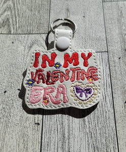 ITH Digital Embroidery Pattern for My Valentine ERA Snap Tab / Key Chain, 4X4 Hoop