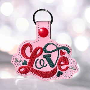 ITH Digital Embroidery Pattern for Love Arrow Snap Tab / Keychain, 4X4 Hoop