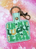 ITH Digital Embroidery Pattern for Lucky ERA Snap Tab / Keychain, 4X4 Hoop