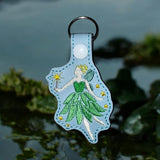 ITH Digital Embroidery Pattern for The Green Fairy Snap Tab / Keychain, 4X4 Hoop