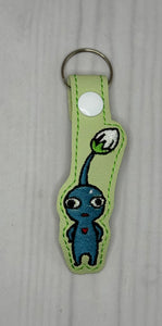 ITH Digital Embroidery Pattern for Blue Pikmin Snap Tab / Keychain, 4X4 Hoop