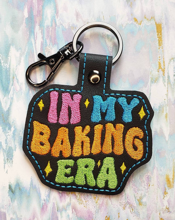 ITH Digital Embroidery Pattern for My Baking ERA Snap Tab / Keychain, 4X4 Hoop