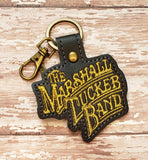 ITH Digital Embroidery Pattern for Marshall Tucker Snap Tab / Keychain, 4X4 Hoop