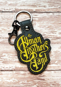 ITH Digital Embroidery Pattern for The Allman Bros Snap Tab / Keychain, 4X4 Hoop