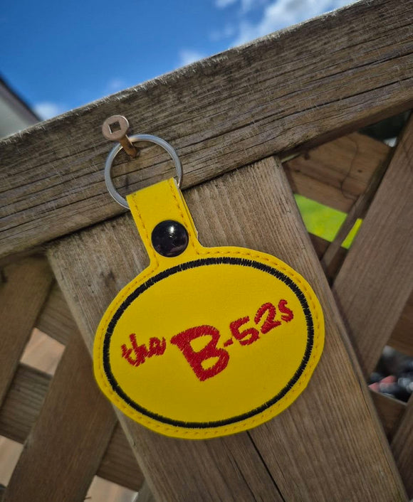 ITH Digital Embroidery Pattern for The B-52's Snap Tab / Keychain, 4X4 Hoop