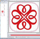 ITH Digital Embroidery Pattern for 4 Heart Coaster, 4X4 Hoop