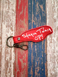 ITH Digital Embroidery Pattern for Shania Twain UP! Snap Tab / Keychain, 4X4 Hoop