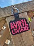 ITH Digital Embroidery Pattern for Avril Lavigne Snap Tab / Keychain, 4X4 Hoop