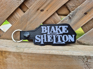 ITH Digital Embroidery Pattern for Blake Shelton Snap Tab / Keychain, 4X4 Hoop