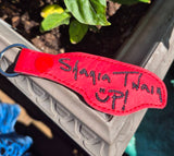 ITH Digital Embroidery Pattern for Shania Twain UP! Snap Tab / Keychain, 4X4 Hoop