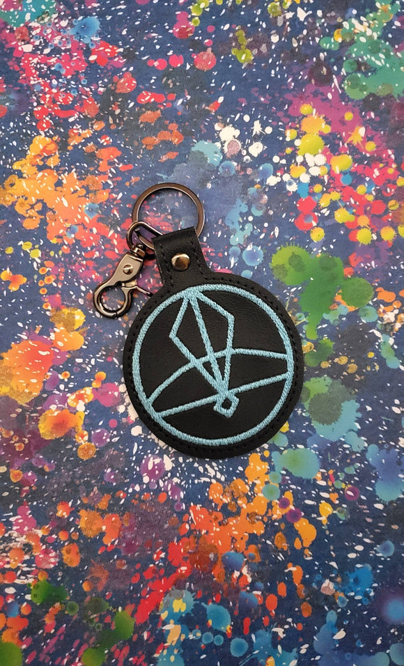 ITH Digital Embroidery Pattern for TOH Ice Glyph Snap Tab / Keychain, 4X4 Hoop