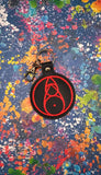 ITH Digital Embroidery Pattern for TOH Fire Glyph Snap Tab / Keychain, 4X4 Hop