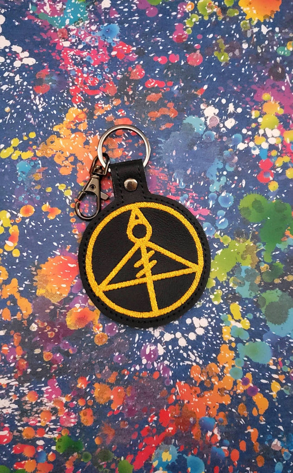 ITH Digital Embroidery Pattern for TOH Light Glyph Snap Tab / Keychain. 4X4 Hoop