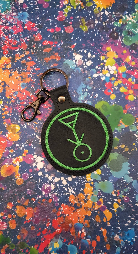 ITH Digital Embroidery Pattern for TOH Plant Glyph Snap Tab / Keychain, 4X4 Hoop