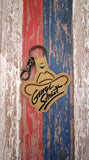 ITH Digital Embroidery Pattern for George Strait Snap Tab / Keychain, 4X4 Hoop