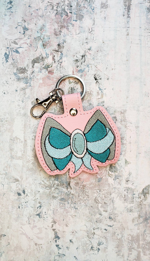 ITH Digital Embroidery Pattern for Princess Bow Jasmine Snap Tab / Keychain, 4X4 Hoop