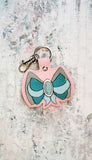 ITH Digital Embroidery Pattern for Princess Bow Jasmine Snap Tab / Keychain, 4X4 Hoop