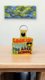 ITH Digital Embroidery Pattern for Lookin Cool for Back to School Snap Tab / Keychain, 4X4 Hoop